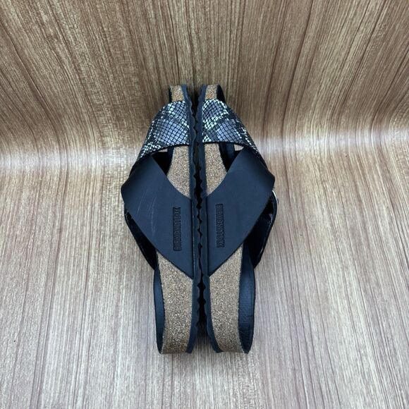 Birkenstock Siena Big Buckle Python Print Black Birko Flor US 9 EU 40 Sandals - Picture 6 of 8